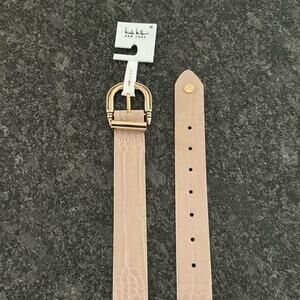 NICOLE MILLER NEW YORK CROC TEXTURED PU BELT SIZE MEDIUM
